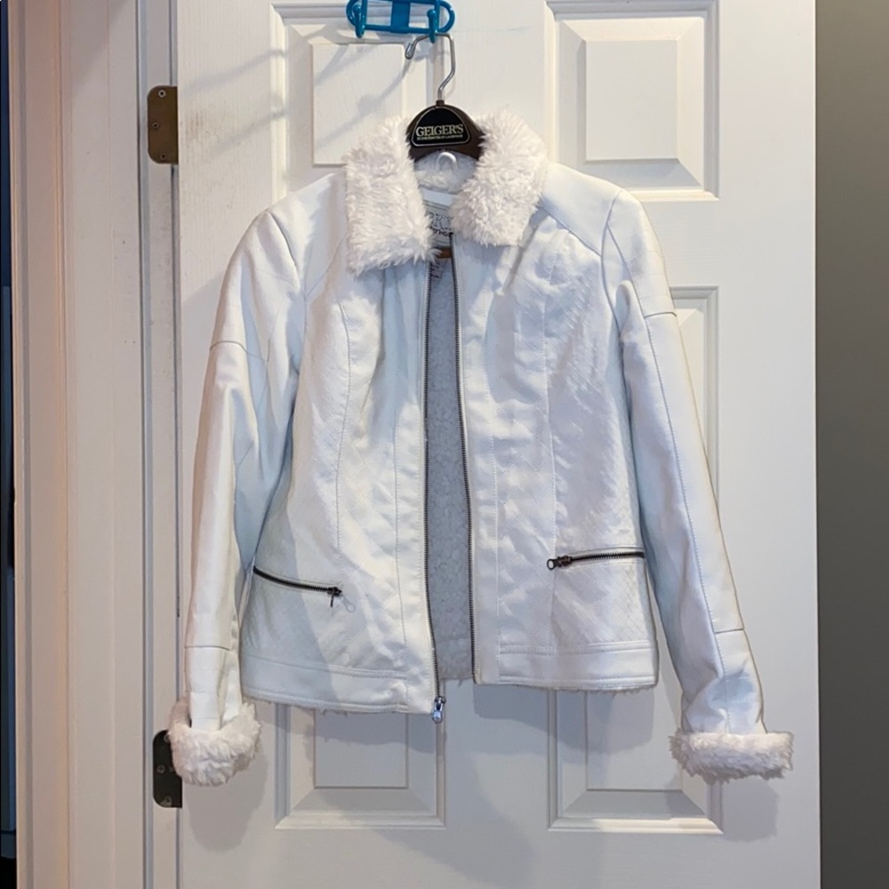 Faux Fur Leather Jacket
